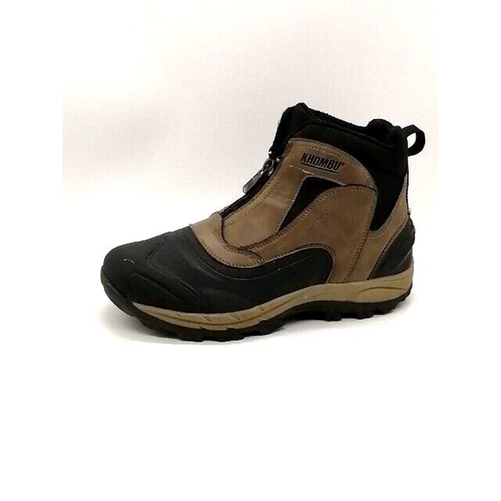 Khombu Boots Mens Cliff Brown 8 Cold Weather Shoe Lined Durable Zip Winter